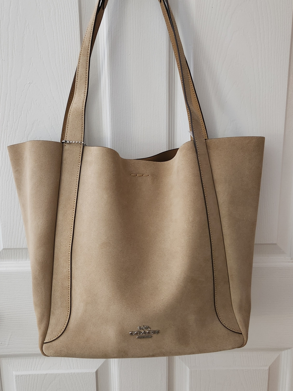 Coach Hadley Suede/Leather Tote Bag (Light Taupe) NWT!!!